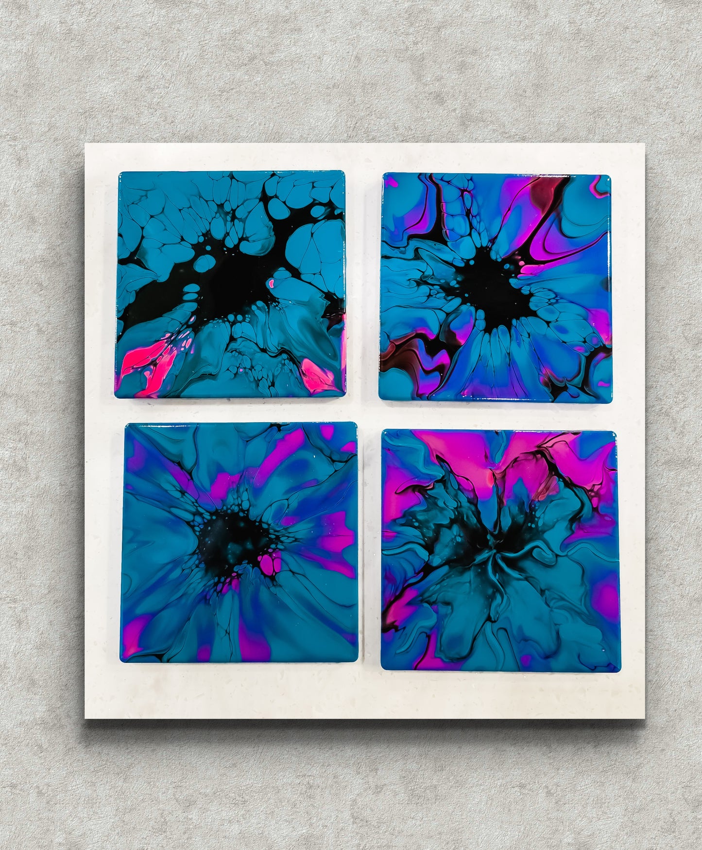 Custom Set of 4 Square Coasters 4x4