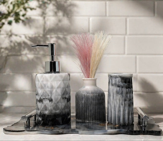 Black & White Resin Decor