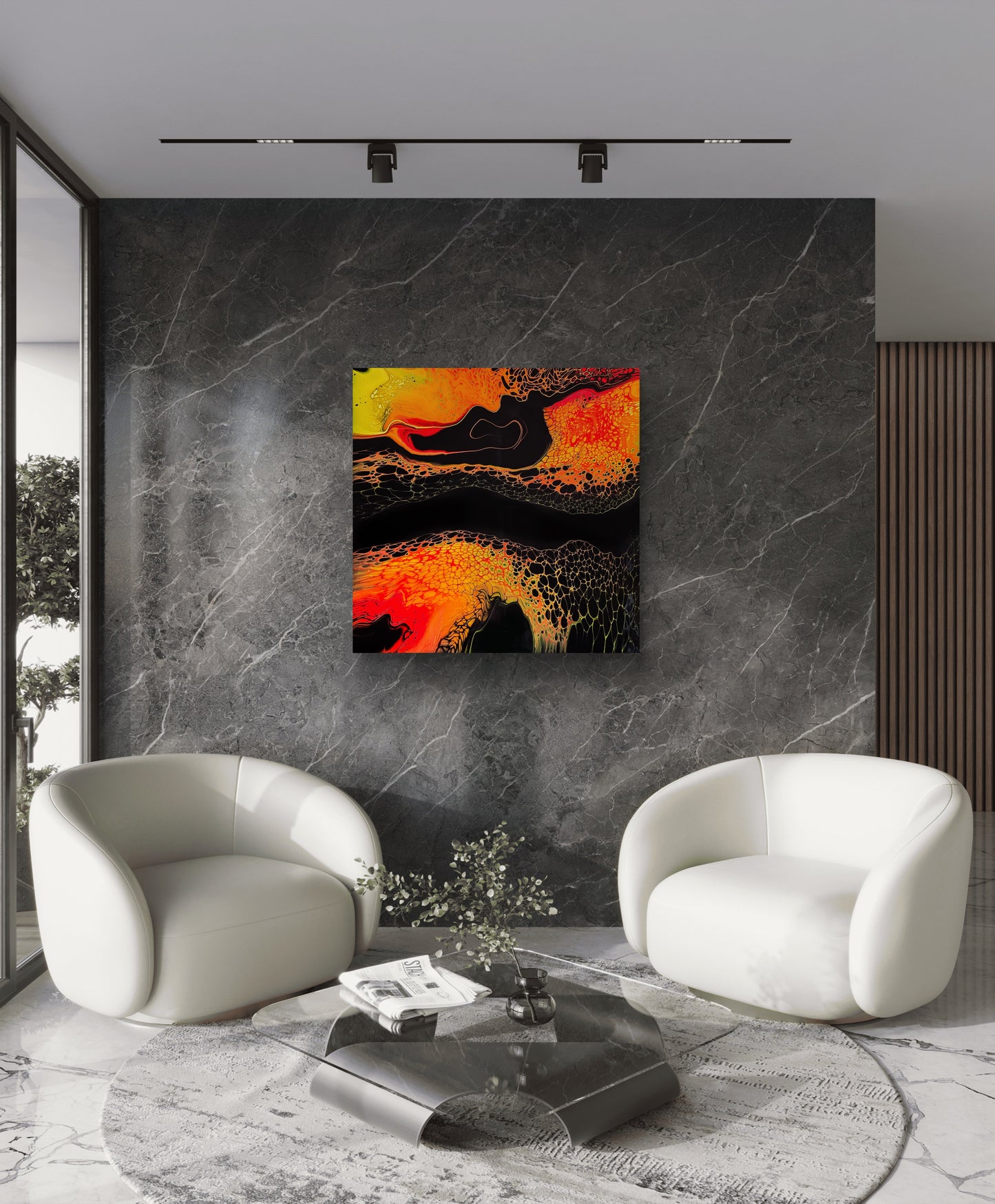 Lava Field 24 x 24 x 1.5 inches